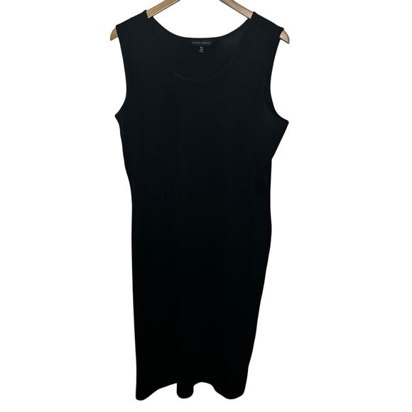 Ming Wang Dress Sleeveless Sheath Black Filament Acrylic Knit Evening Holiday XL - Picture 1 of 7